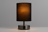 Touch Table Lamp – Dimmable Bedside Light with Black Lampshade